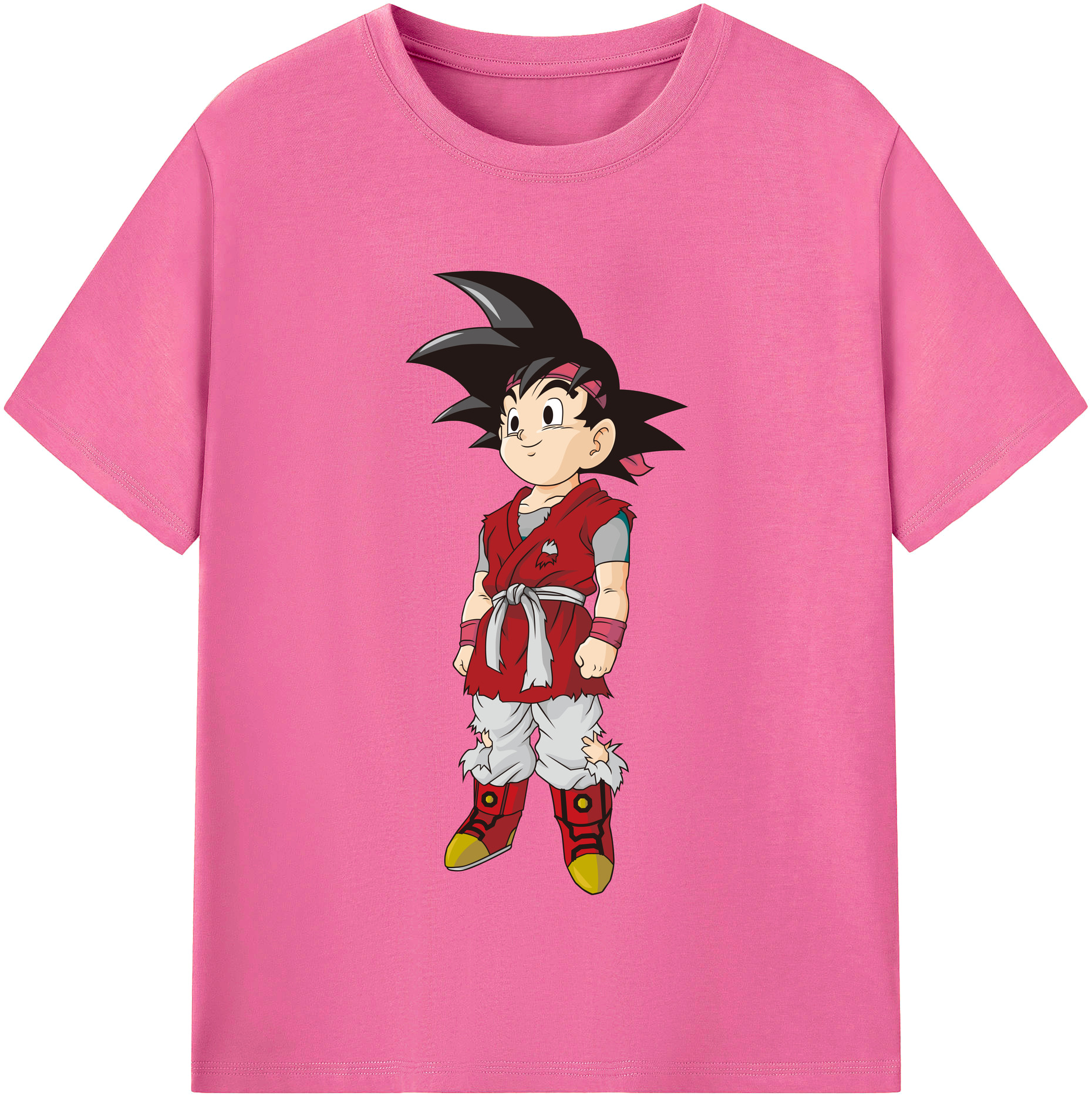 （画像用） ドラゴンボール 孫悟空（そん ごくう）Son Goku カカロット DRAGON BALL Kakarotto レディースカジュアルプリントTシャツ（綿100％）